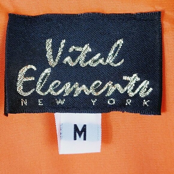 Vtg Retro Loud Orange Coordinating Casual 2 Piece Suit Set Rhinestones M/L READ - Picture 9 of 12